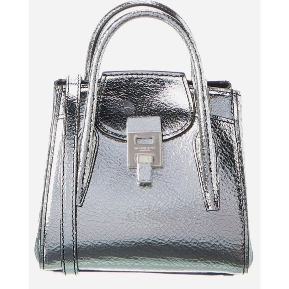 Michael Kors Collection Handbags - MICHAEL KORS COLLECTION Bancroft Mini Metallic Silver Leather Satchel $990 NWT